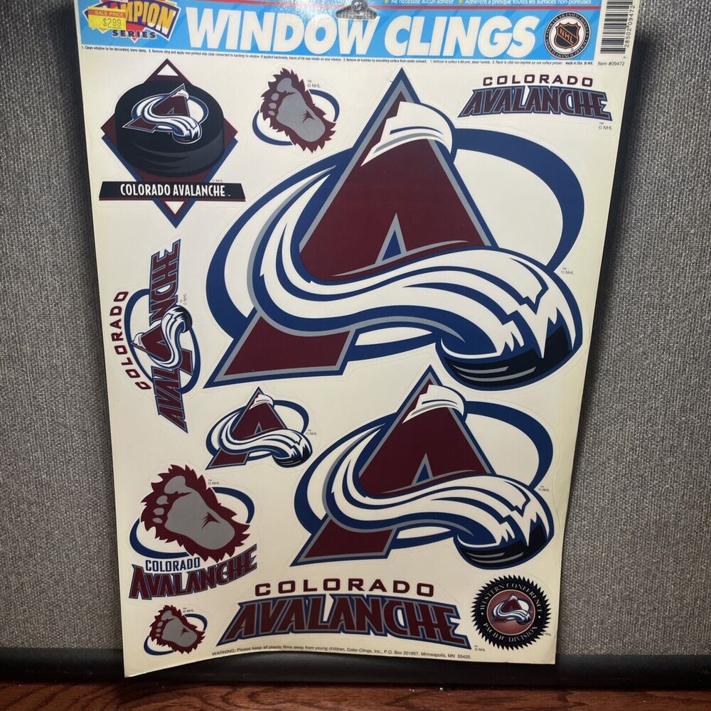Vintage Color Clings NHL Colorado Avalanche